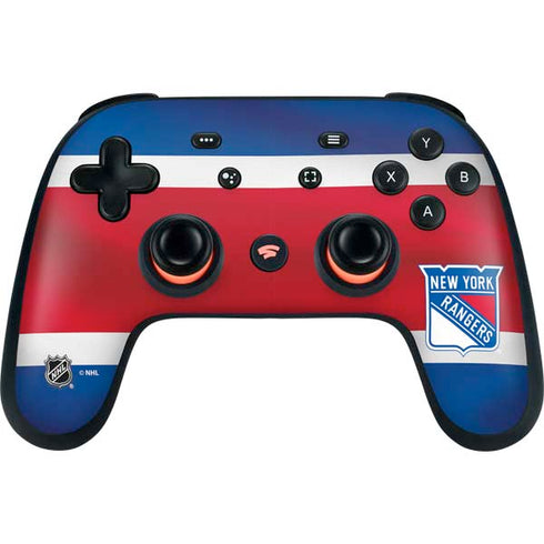 NHL New York Rangers Jersey Google Stadia Controller Skin